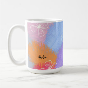 Tasse pastel Fleurs & Plumes