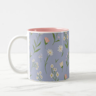 Tasse Pastel Floral - Delikate Blüten auf Lavendel