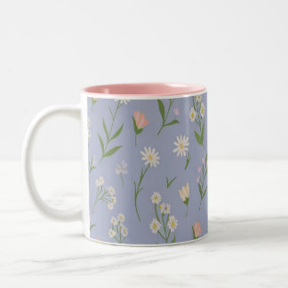 Tasse Pastel Floral - Delikate Blüten auf Lavendel