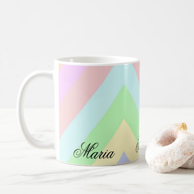 Tasse Pastel Stripe (Mit Donut)
