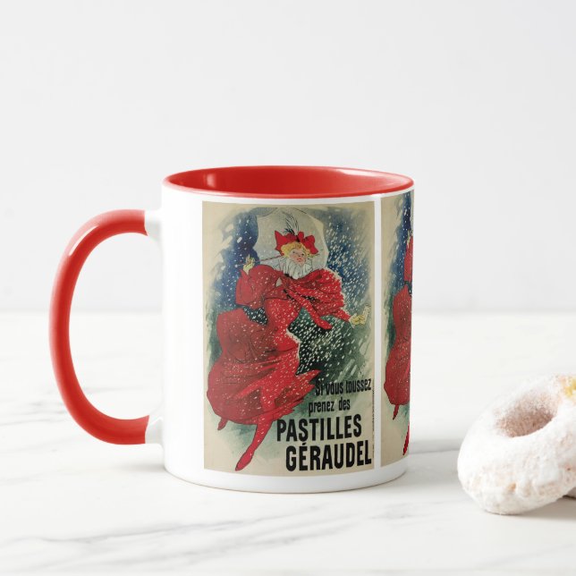 Tasse Pastilles Geraudel contre la toux Art Nouveau Vint (Avec donut)