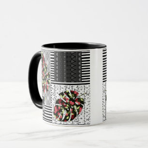 Tasse Patchwork abstrait de quilting quilt rétro v