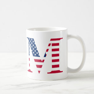 Tasse patriotique de la lettre M