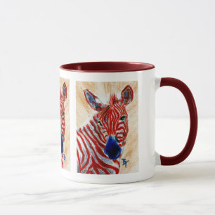 Tasse patriotique de zèbre