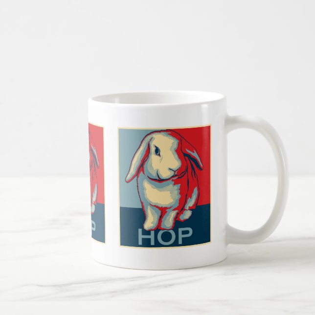 Tasse patriotique du lapin 11oz (Droite)