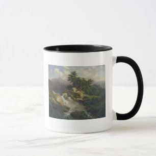 Tasse Paysage de forêt avec la cascade