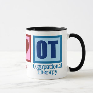 Tasse Peace Love OT ergothérapie