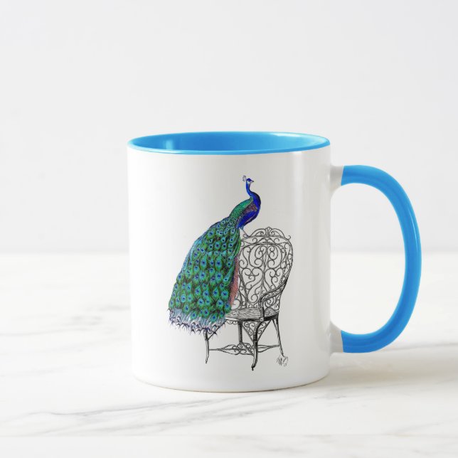 Tasse Peacock sur la chaise (Droite)