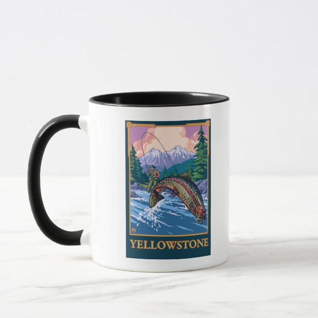 Tasse Pêche à la mouche - Parc national de Yellowstone (Gauche)