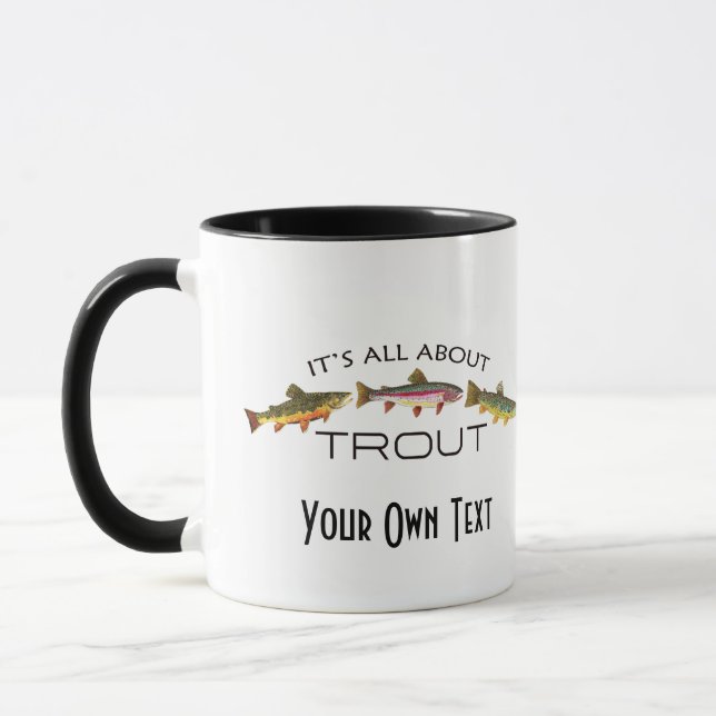 Tasse Pêche personnalisée à la truite (Gauche)