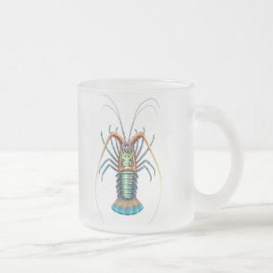Tasse peinte de langouste