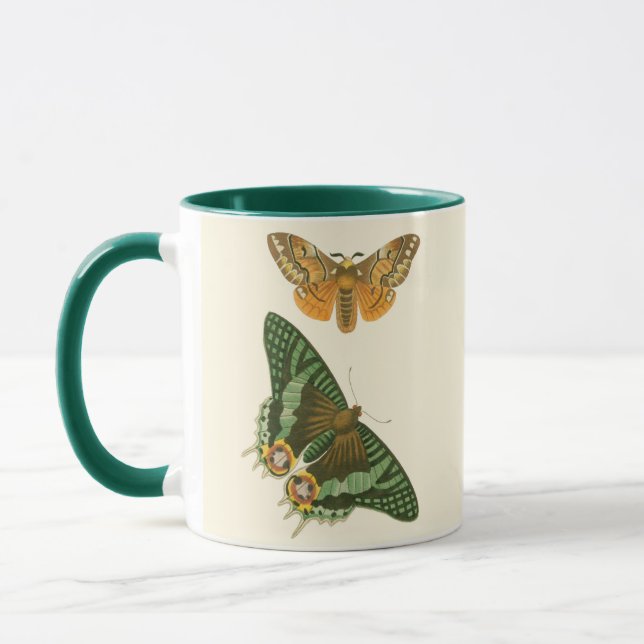 Tasse Peinture à papillon légèrement frontière (Gauche)