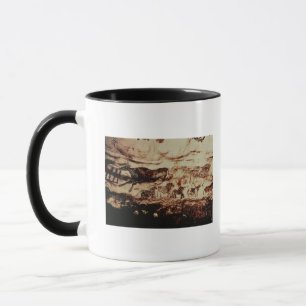 Tasse Peinture de roche d'une vache à saut
