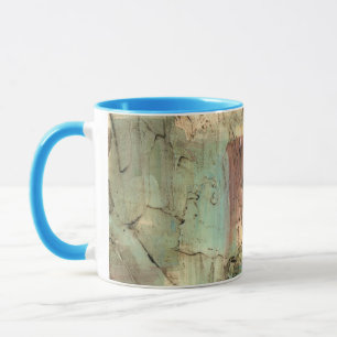 Tasse Peinture de ton de la terre avec la surface