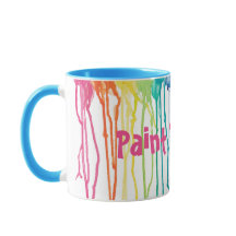 Tasse Peinture Eau ? Gouttes d'Arc-en-Ciel
