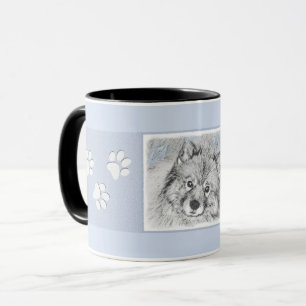Tasse Peinture Keeshond Beth - Joli art original chien