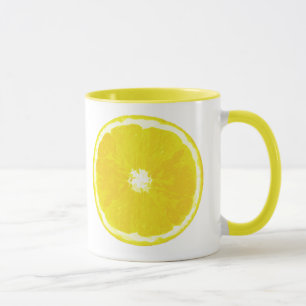 Tasse Peinture numérique en tranches de citron