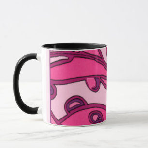 Tasse Peinture rose abstraite de panneau