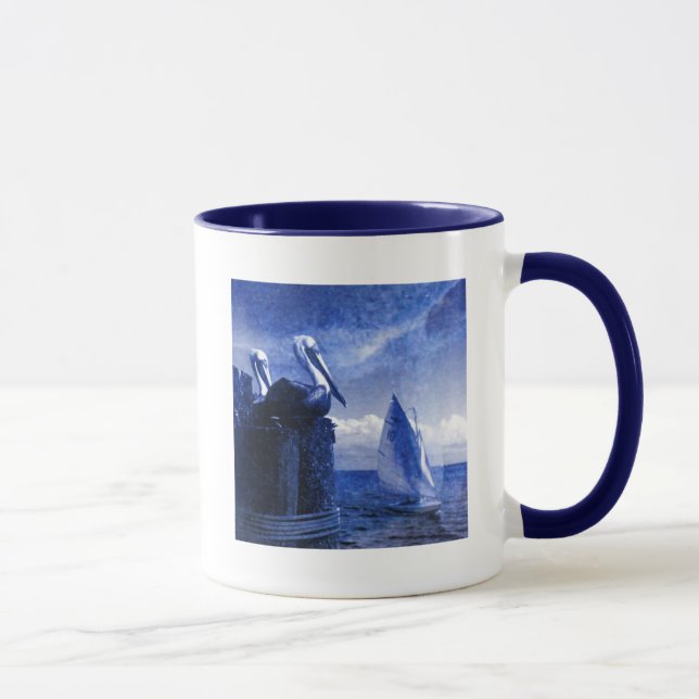 Tasse Pélicans En Bleu (Droite)