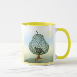 Tasse Perdrix Dans Un Arbre À Poires