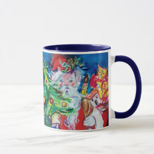 TASSE PÈRE NOËL AVEC BALLONS ET NOËL ARBRE H MONOGRAMME
