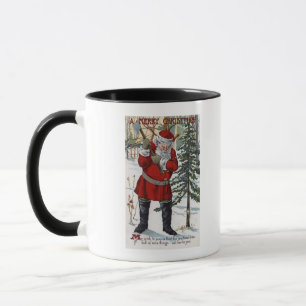 Tasse Père Noël réduisant l'arbre de Noël