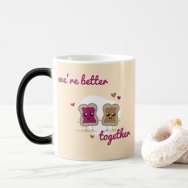 Tasse - Perfekt für den Austausch von Zuneigung (Mit Donut)