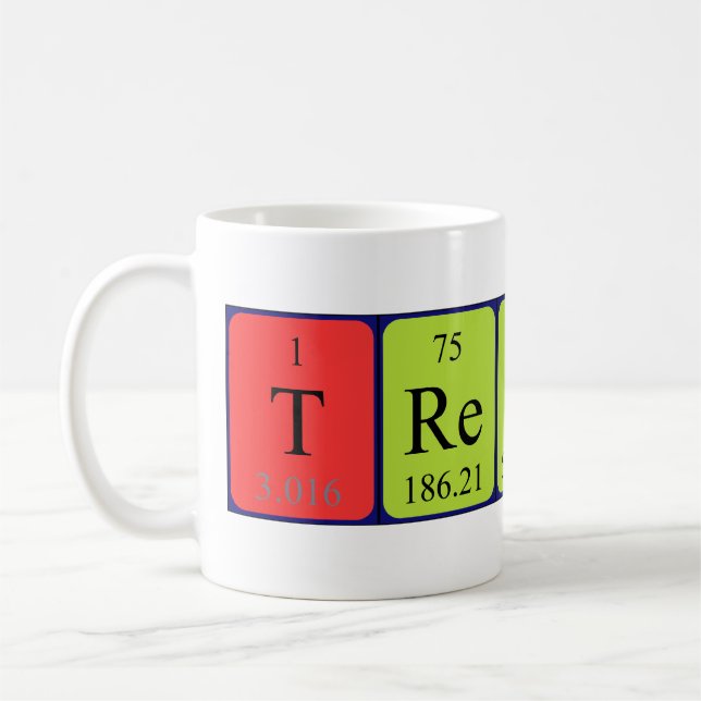 Tasse periodischer Tabellennamen (Links)