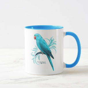 Tasse Perroquet bleu de Ringneck d'Indien