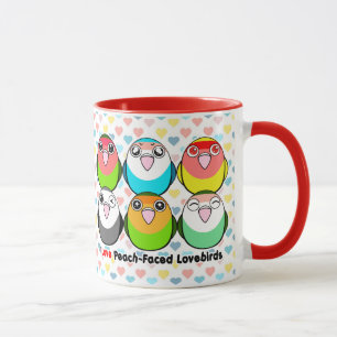 Tasse perruches Pêche-faites face