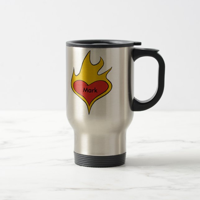 Tasse personalisiertes Feuerherz (Rechts)