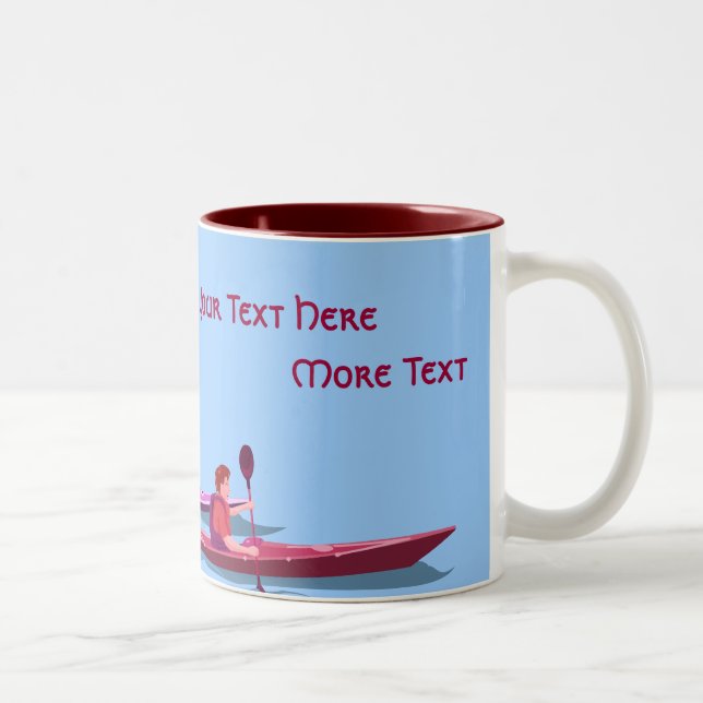 Tasse personnalisable de Kayakers (Droit)