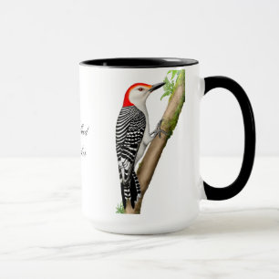 Tasse personnalisable de pivert gonflée par rouge