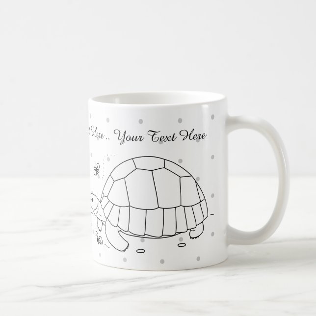 Tasse personnalisable de tortue de soc (Droite)