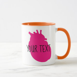 Tasse personnalisable du coeur   d'organe