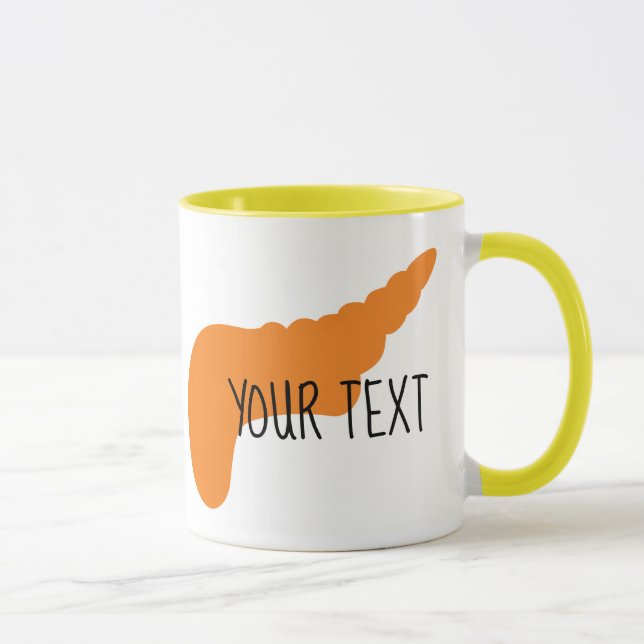 Tasse personnalisable du pancréas | d'organe (Droite)
