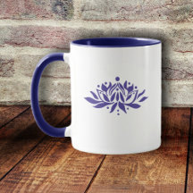 Tasse personnalisable Fleur de Lotus Flamboyante