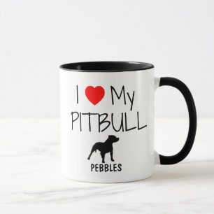 Tasse Personnalisé J'Aime Mon Pitbull