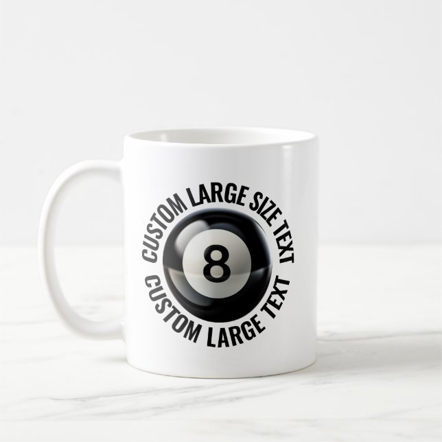 Tasse Personnalisée 8 Ball de Grande Taille 330ml (Gauche)