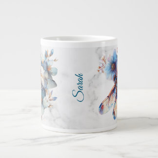 Tasse personnalisée à dragonfly aquarelle