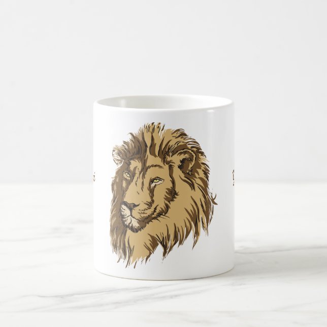 Tasse personnalisée à la tête de lion (Centre)
