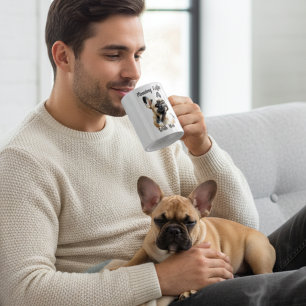 Tasse Personnalisée Aquarelle Petit Bouledogue Fra