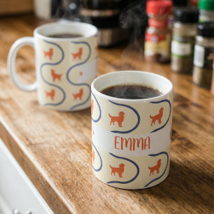 Tasse personnalisée au nom de Golden Retriever pas