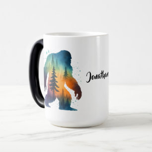Tasse personnalisée avec aquarelle Sasquatch Bigfo