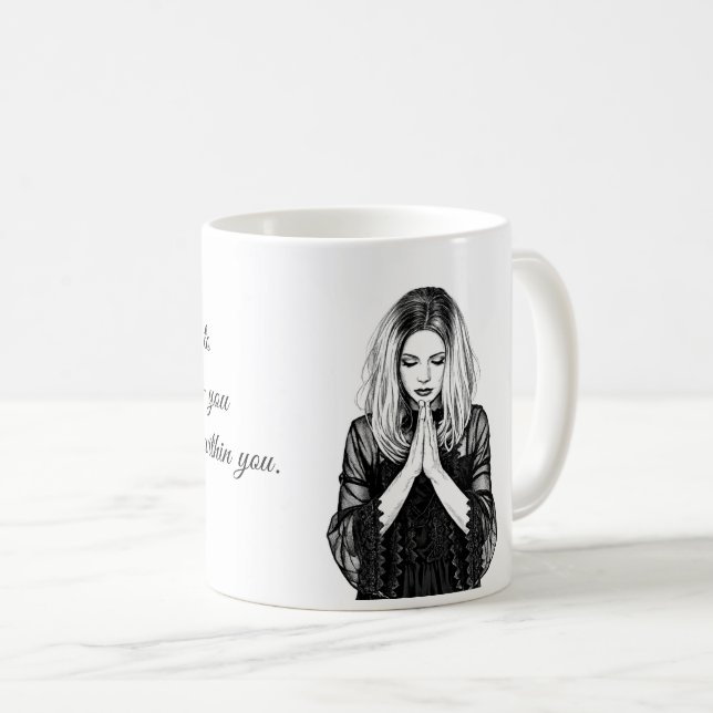 Tasse personnalisée avec citation inspirante (Devant droit)