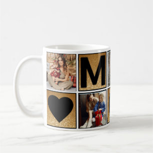 Tasse personnalisée avec collage de 5 photos - Idé