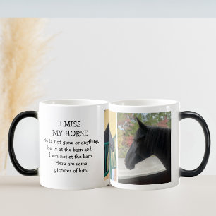 Tasse personnalisée avec des photos de mon cheval