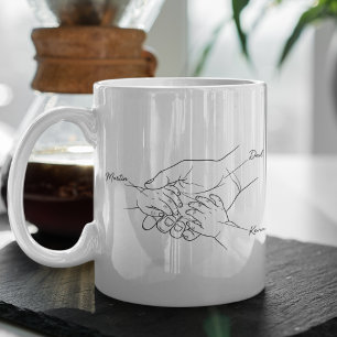 Tasse personnalisée avec dessin au trait de papa e