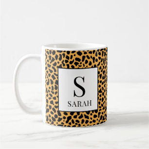Tasse personnalisée avec impression de léopard sau