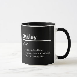 Tasse personnalisée avec le nom Oakley pour garçon
